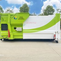 Station de transfert de déchets mobile de 12 m3, compresseur électrique monté sur camion, équipement de collecte des déchets pour usage municipal