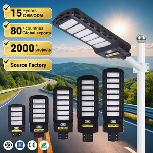 Precio al por mayor ABS IP65 Carretera al aire libre 100W 150W 200W 250W 300W Luz de calle solar led todo en uno integrada - Product Image 1
