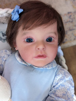 Poupée Reborn en Silicone 3D de 60 cm, Peinture à la Main, Teint de Peau Réaliste, Fille en Bas Âge, Sue-sue, Poupée de Collection, Taille de Bébé Réelle pour Filles