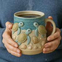 NOUVELLE ARRIVÉE Tasse en résine avec motif tortue de mer pour l'intérieur