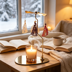Decorazioni per la cameretta delle bambine: Candelabri a energia solare, lussuosi decori da tavolo per la casa, candele profumate sospese, portacandele - Product Image 1