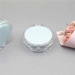 Transparent Bottom Lid Round BB Cushion Compact Case Light Blue Inner Liner Cream <b>Empty</b> Refill Case All Skin Types - Product Image 3