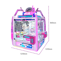 Machine à griffes commerciale 4 joueurs, à monnayeur, pour la distribution de prix, jeu d'arcade, machine à griffes à prix, machine à griffes pour peluches