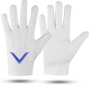 Nouveaux Gants de Régalia Maçonnique de Qualité Supérieure Couleurs Personnalisables Coton Doux Écologique Respirant Durable Quatre Saisons Extérieur - Product Image 1