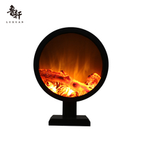 Cheminée électrique à effet de flamme simulée LED européenne personnalisée, 15 pouces, pour bureau, ornementale, télécommande, usage domestique et hôtelier