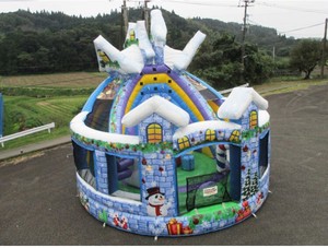 Castillo Inflable Navideño Winter Wonderland, Casa <span class=keywords><strong>de</strong></span> Brinco Inflable con Temática Navideña con Tobogán y Pista <span class=keywords><strong>de</strong></span> Obstáculos - Product Image 2
