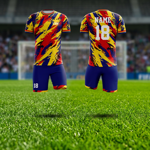 Conjunto de Uniforme de Fútbol Transpirable para Niños de Alta Calidad, 100% Poliéster, Manga Corta, Secado Rápido, Antibacteriano - Product Image 3