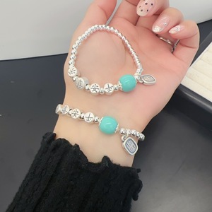 Bracelet en argent sterling S925 avec breloque en pierre naturelle, bijoux porte-bonheur pour femmes, attirant la richesse, à porter tous les jours - Product Image 3