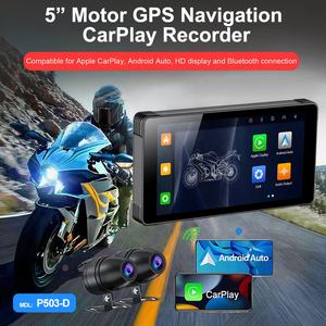 Ultradünnes 5,5-Zoll Wasserdichtes Motorrad CarPlay Navigations- und Android Auto Bildschirm Armaturenbrett Recorder Kabelloser Smartphone <span class=keywords><strong>Monitor</strong></span> - Product Image 3