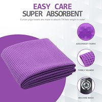 Serviette de sport en microfibre DZ Factory Direct Sale, idéale pour le fitness, le yoga, le marathon, la gym, serviette de yoga personnalisée avec poignées antidérapantes
