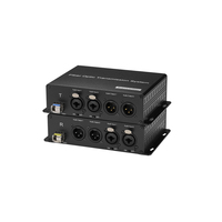 Émetteurs-récepteurs audio analogiques XLR bidirectionnels 2 canaux 12V Phantom sur fibre optique via connecteur SFP LC