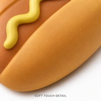 Jouets Squishy Anti-stress en Mousse PU Souple à Remontée Lente, Forme Hot Dog avec Tourbillon de Moutarde, pour Bureau