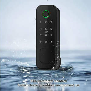 वाटरप्रूफ ip66 आउटडोर गेट लॉक कीपैड फिंगरप्रिंट कीलेस ट्यूया टलॉक ऐप डिजिटल स्मार्ट डोर रिम लॉक - Product Image 4