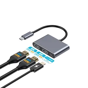2024 FORIDA सबसे ज्यादा बिकने वाली USB C एक्सेसरीज, PD 100W चार्जिंग इनपुट के साथ 3 इन 1 मल्टीपोर्ट USB C HUB डुअल HDMI स्प्लिटर