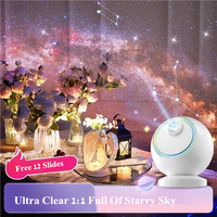 Nouvelle Version Améliorée 12-en-1 : Projecteur d'Étoiles 3D Visuel Sans Fil avec Haut-Parleur, Focus Ultra Clair, Planétarium LED Moderne