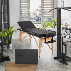 Table de massage pliable en bois moderne avec éponge haute densité - Portable pour usage commercial - Product Image 3