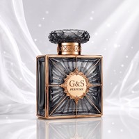 Vente en gros d'usine, flacons de parfum carrés en verre de 100 ml, flacon de parfum arabe de luxe, flacon vide personnalisé, estampage à chaud en or