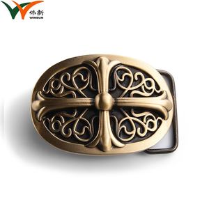 Boucle de ceinture pour homme en laiton doré de style rétro européen, boucle à dégagement rapide - Product Image 2