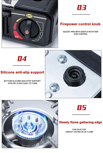 Cuisinières à <span class=keywords><strong>gaz</strong></span> directes d'usine, 2 brûleurs, réchaud de <span class=keywords><strong>camping</strong></span>, double brûleur, réchaud à <span class=keywords><strong>gaz</strong></span>, cylindre, réchaud de <span class=keywords><strong>camping</strong></span> avec 2 brûleurs, <span class=keywords><strong>camping</strong></span> en plein air, bar - Product Image 3