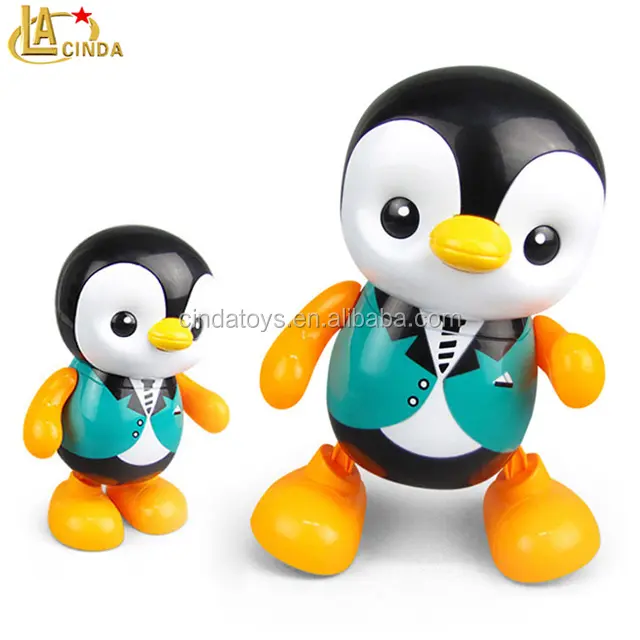 Hot Electric walking Penguin with light and music child dancing toys fun cartoon animal toys