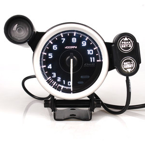 A1 3.75 Inch LED <strong>Tachometer</strong> 7 Colors 0-11000 RPM <strong>with</strong> <strong>Shift</strong> Light for Racing Cars - Product Image 1