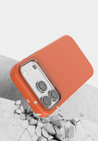 Coque de téléphone en silicone orange en promotion pour iPhone 17 16 15 Pro Max – Étui magnétique en silicone de haute qualité pour iPhone 17 Air Pro Max