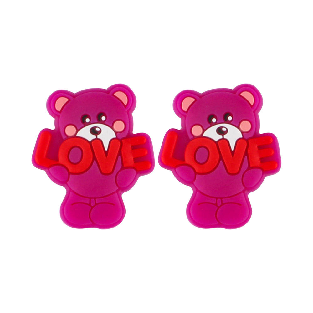 ลูกปัดสีม่วงรูปสัตว์ที่รักความรัก SA218สีแดง