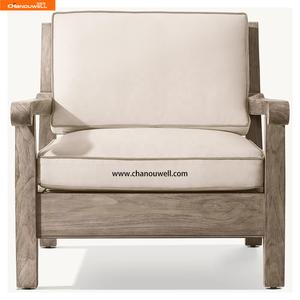 Set di Sedie Lounge in Teak Moderno Ispirato <span class=keywords><strong>all</strong></span>'Estetica del Giardino <span class=keywords><strong>Inglese</strong></span>, Mobili da Esterno Resistenti e Impermeabili per Tutte le Stagioni - Product Image 4