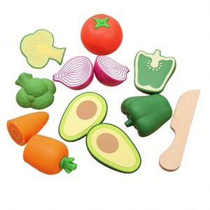 Juego de Comida de Juguete Magnética de Silicona, Juguetes de Cocina de Simulación para Niños, Aprendizaje Educativo - Product Image 2