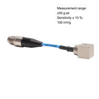 Kabel Terintegrasi AJ271F Triaxial Piezo Accelerometer, Sensitivitas 100 MV/g, Pengukuran 50 g, Penggunaan Uji Lompat Robot