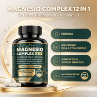 Capsules de magnésium complexe 12-en-1 à marque privée, magnésium à absorption élevée avec supplément de complexe de vitamines B