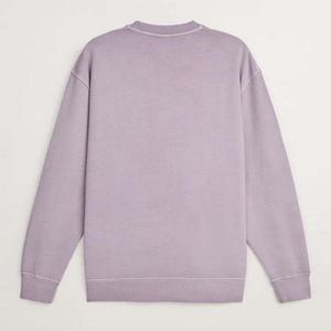 Sudadera de Cuello Redondo para Hombre, Estilo Minimalista, Corte Regular, Color Violeta Sólido, 100% Algodón, Felpa Francesa, Forrada, para Invierno - Product Image 5