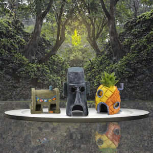Decorazione per Acquario <span class=keywords><strong>SpongeBob</strong></span> SquarePants Casa dell'Ananas Set Completo di Ornamenti Piccoli Nascondiglio per Pesciolini Guppy Sottomarino in PVC - Product Image 2
