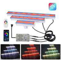 Nouvelle cascade murale LED en acrylique IP68, cascade d'eau colorée pour extérieur, paysage rocheux, rideau d'eau, cascade LED lumineuse