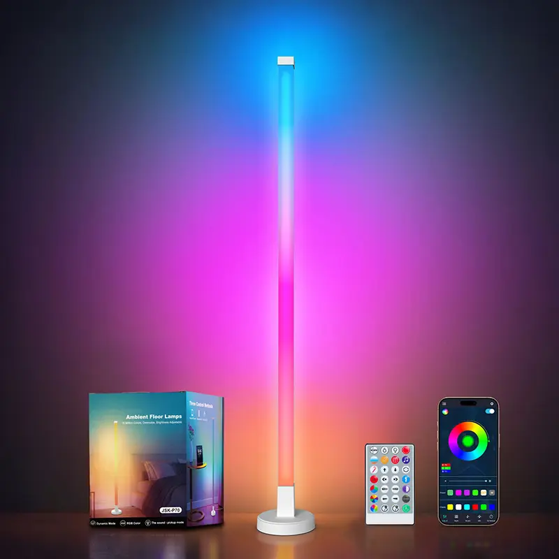 Modern Floor Lamp Smart App Control LED Corner Light RGB Floor Lamp for Living Room Decorative Light