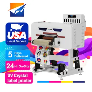 ZYJJ 30cm 42cm LED UV DTF Printer With UV curable ink and AB films A2 LED UV Crystal Printing Machine