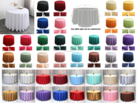 Nappe DIY en polyester facile d'entretien pour hôtels, banquets, centres de villégiature, événements, location et fournisseur en gros