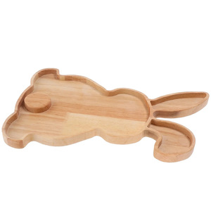 Wooden Rabbit <b>Tray</b> For Dessert Fruit Coffee Serving Hotel Use - Product Image 3
