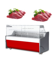 Vitrine Réfrigérée Commerciale à 3 Portes pour Viande avec Ventilation Forçée et Contrôle Numérique de la Température pour l'Exposition du Bœuf