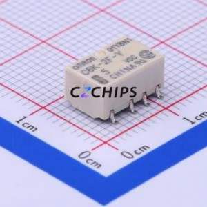 G6K-2F-Y-TR DC5 Signal Relay SMD,6.5x10mm Relay 5V 2 Changeover: 2C (DPDT-Changeover)::: 125V-AC/60V-DC Silver + Gold Plated - Product Image 1