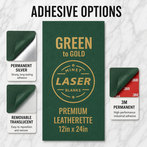 Láminas de Cuero Sintético PU al por Mayor, Color Verde a Dorado, para Grabado Láser, con Reverso de Tela Gruesa, en Rollos - Product Image 4