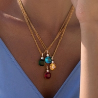 Collar de Acero Inoxidable Chapado en Oro de 18K Resistente al Agua con Circonita, Joyería Minimalista que No se Deslustra, Venta al por Mayor