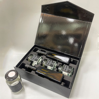 Insert de protection noir personnalisé en pulpe moulée biodégradable pour bouteille d'huile d'olive et ensemble de pots de confiture