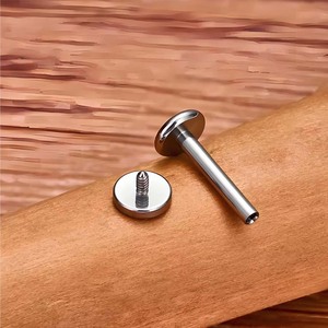 Piercing dérmico de titanio G23 3/4/5/6MM disco plano con rosca interna ancla dérmica parte superior piel buzo superficie Piercing cuerpo joyería - Product Image 5