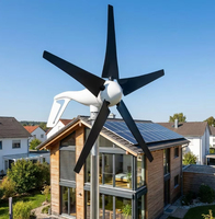 Générateur hybride solaire-éolien personnalisé 3000W, éolienne verticale connectée au réseau, onduleur de réseau, système d'énergie solaire-éolienne
