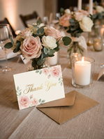Cartes de remerciement personnalisées de luxe avec dorure à chaud, cartes de vœux de mariage haut de gamme, cartes cadeaux pour petites entreprises, écologiques, vente en gros