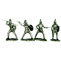 Statue de Chevalier Templier en Alliage de Zinc, Épée à Deux Lames, Figurine de Style Royal, 8 cm, Moulage par Injection Électrolytique, Film TV