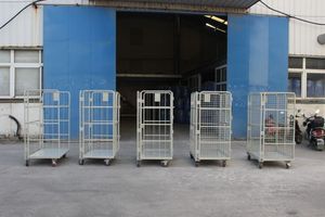 Endüstriyel lojistik Net  tel örgü kafes arabası çift taraflı konteyner lojistik arabası posta arabası - Product Image 6