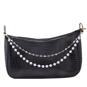Chaîne de sac faite à la main, imitation perle, bandoulière en métal pour sacs de femmes, usage quotidien - Product Image 3