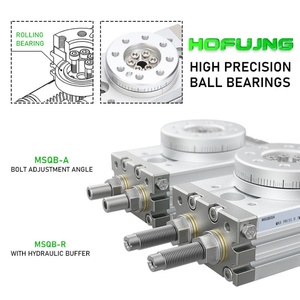 Table rotative pneumatique HOFUJNG série MSQB, cylindre à air à angle réglable de 0 à 190 degrés, piston pneumatique - Product Image 3